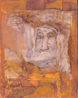 <b>En deuil</b><br>20x25cm (7.87x9.84 in)<br>Huile et collage / toile<br>Oil and bonding / canvas<br><br>$200<br>2004