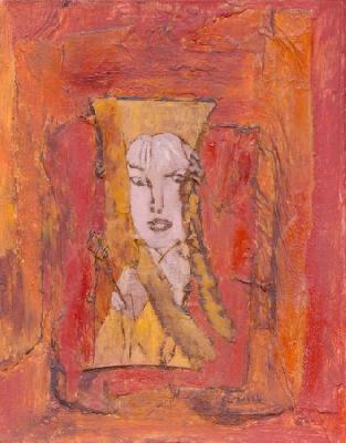 <b>Fillette</b><br>20x25cm (7.87x9.84 in)<br>Huile et collage / toile<br>Oil and bonding / canvas<br><br>$200<br>2004