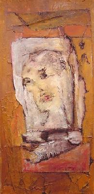 <b>Reflet II</b><br>15x30cm (5.91x11.81 in)<br>Huile et collage / toile<br>Oil and bonding / canvas<br><br>$200<br>2004