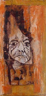 <b>Le temps qui passe</b><br>12.5x25.5cm (4.92x10.04 in)<br>Huile et collage / toile<br>Oil and bonding / canvas<br><br>$200<br>2005