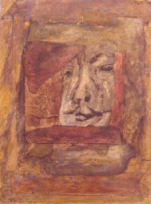 <b>Croyances</b><br>30.5x40.5cm (12.01x15.94 in)<br>Huile et collage / toile<br>Oil and bonding / canvas<br><br>$300<br>2004