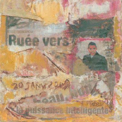 <b>La puissance intelligente</b><br>15x15cm (5.91x5.91 in)<br>Huile et collage / toile<br>Oil and bonding / canvas<br><br>$150<br>2009