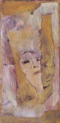 <b>Épieur</b><br>15x30cm (5.91x11.81 in)<br>Huile et collage / papier / toile<br>Oil and bonding / paper / canvas<br><br>$200<br>2004